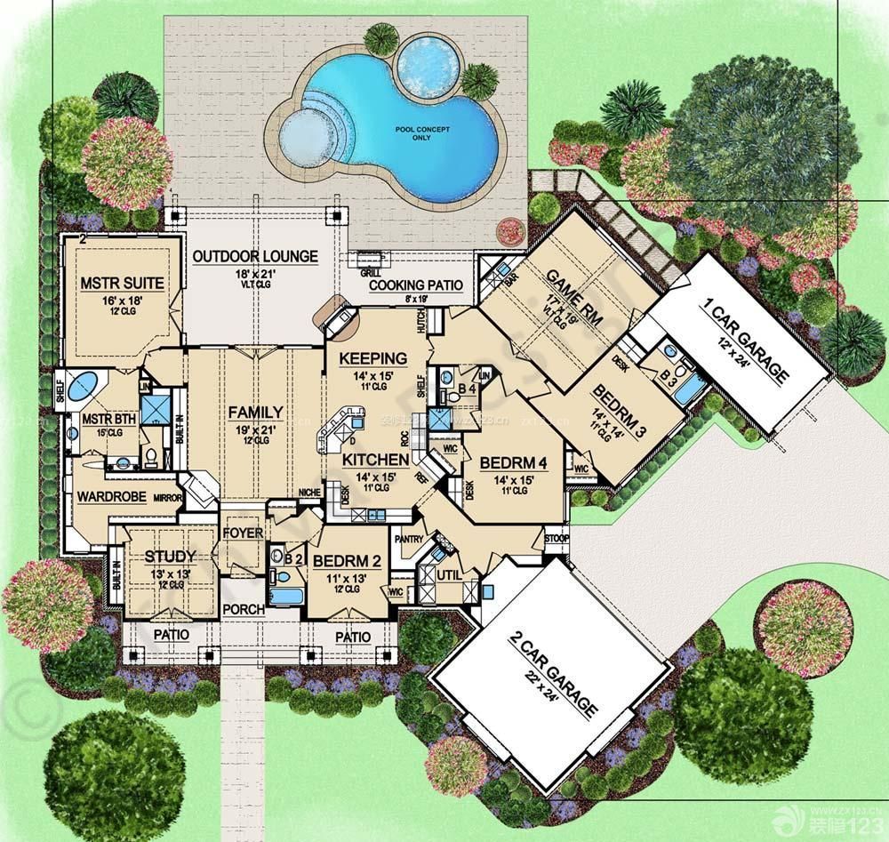 別墅設(shè)計圖案例分享