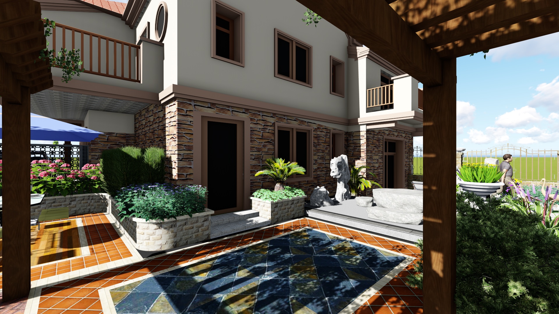 別墅庭院設(shè)計(jì)的綠化概念